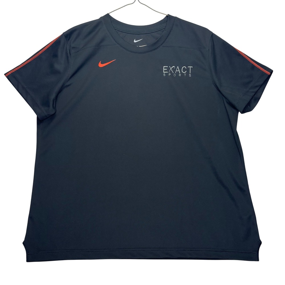 Nike Shirt Mens XL Black Polyester Exact Sports Dri-FIT Short Sleeve FJ9578-011